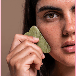 Guasha de Cuarzo - Jade Verde